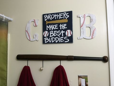 Boys baseball bathroom Sports Bathroom Ideas, Sports Themed Bathroom, Baseball Playroom, Baseball Bathroom Ideas, Sports Bathroom Walmart, Baseball Bathroom Decor, Boys Baseball Room Walmart, Baseball Bathroom, Baseball Themed Nursery Walmart