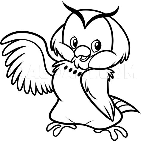 Drawing Printout: How to Draw Chibi Owl from Winnie the Pooh Owl From Winnie The Pooh, Winnie The Pooh Sketch, Chibi Owl, Pooh Sketch, Ivy Draw, Owl Winnie The Pooh, Sunday Drawing, How To Draw Chibi, Winnie The Pooh Tattoos