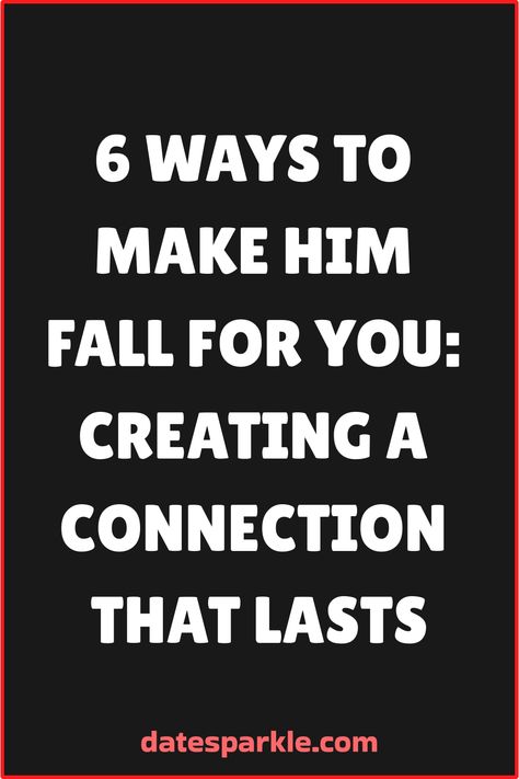 Discover the ultimate guide on how to make him fall for you with these 6 fun and effective tips! From sparking his interest to keeping him hooked, these simple strategies will help you capture his heart in no time. Whether it's through shared interests, spontaneous adventures, or sweet gestures, figuring out what makes him tick is the key to building a strong connection. Learn how to be unforgettable and leave a lasting impression on your special someone by incorporating these tricks into your l How To Make Someone Fall For You, Sweet Gestures, Spontaneous Adventures, Get A Girlfriend, Get A Boyfriend, Long Distance Love, Mindfulness Techniques, Feeling Positive, Make A Man