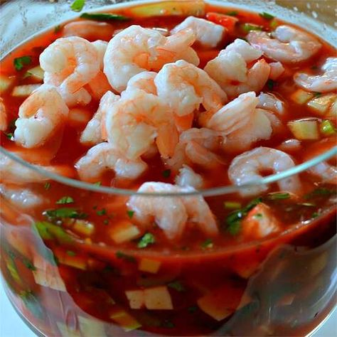 Original Mexican Shrimp Cocktail Recipe | Allrecipes Shrimp Cocktail Sauce Recipe, Prawn Cocktails, Mexican Shrimp Cocktail Recipe, Shrimp Cocktail Recipe, Mexican Shrimp Recipes, Shrimp Cocktail Sauce, Mexican Shrimp Cocktail, Cocktail Shrimp Recipes, Cocktail Sauce Recipe