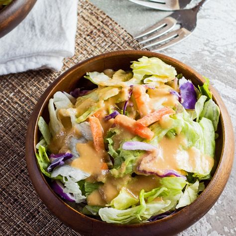 Ginger Salad Dressing Japanese, Ginger Salad Dressing Recipe, Japanese Salad Dressing Recipe, Japanese Ginger Dressing, Japanese Salad Dressing, Ginger Salad Dressing, Hibachi Recipes, Ginger Salad, Stewed Chicken