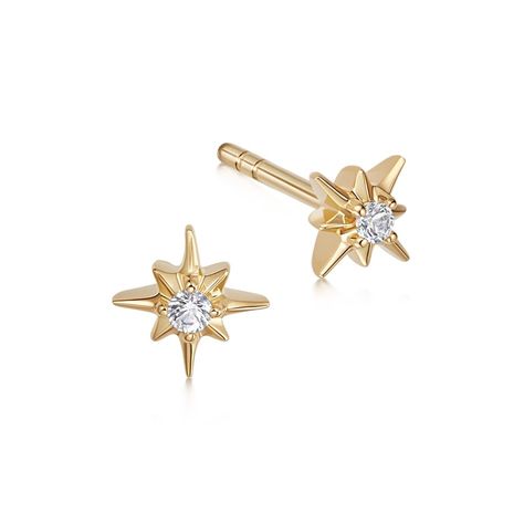 Polaris Star, Wardrobe Icons, Jessie Ware, Curated Ear, Small Stud Earrings, Star Stud Earrings, Gold Earrings For Women, Sterling Silver Rings Set, White Sapphire Ring