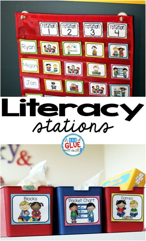 THE Literacy Stations printable for your classroom! Perfect for literacy centers in Preschool, Kindergarten, First Grade, and Second Grade including editable printables. Over 50 pages of literacy station ideas to get the creative juices flowing! Centers In Preschool, Center Rotations, Literacy Centers Kindergarten, Classroom Centers, Kindergarten Centers, Preschool Literacy, Literacy Stations, Literacy Center, First Grade Reading