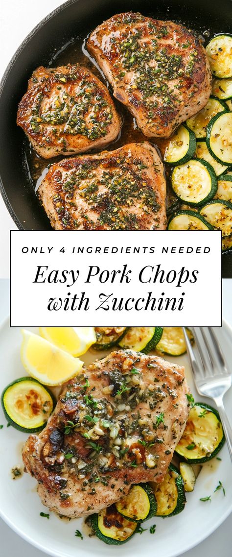 Image for Easy Pork Chops with Zucchini Big Green Egg Pork Chops, Crockpot Pork Chops Keto, Dairy Free Pork Chops, Whole 30 Pork Chops, Healthy Pork Chop Recipes Clean Eating, Pesto Pork Chops, Paleo Pork Chop Recipes, Butterfly Pork Chop Recipes, Keto Pork Chop Recipes