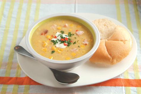 Corn Chowder Healthy, Chicken And Corn Chowder, Chicken Corn Chowder Recipe, Slow Cooker Chicken Tortilla Soup, Chicken And Corn, Chicken Corn Chowder, Chicken Corn, Corn Chowder Recipe, Healthy Food Guide