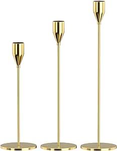 Electric Window Candles, Metal Candle Stand, Gold Candlestick Holders, Led Taper Candles, Black Candle Holders, Tall Candlesticks, Window Candles, Gold Candle Sticks, Gold Candle Holders