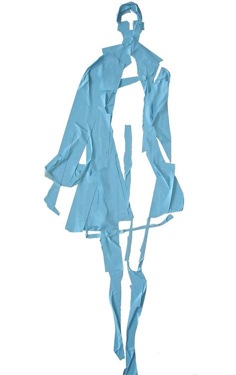 Tape Fashion, Silhouette Mode, Brooklyn Home, Fashion Illustration Collage, Fashion Silhouette, Tape Art, Food Kids, Fashion Sketchbook, Fashion Illustration Sketches