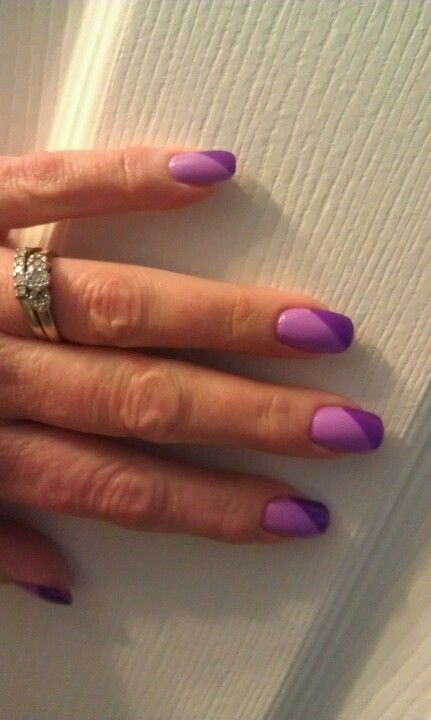 Two Colour Nails Designs, 2 Tone French Nails, Two Toned Pink French Tip Nails, Dual Tone French Tip Nails, Two Toned French Manicure, Two Tone Gel Nails, Dual Tone Nails, Two Toned Purple Nails, Two Tone Purple Nails