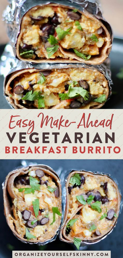 Vegetarian Breakfast Burrito, Prep Breakfast Burritos, Meal Prep Breakfast Burritos, Sandwiches Vegetarian, Healthy Meal Prep Breakfast, Veggie Meal Prep, Easy Meal Prep Recipes, Vegetarian Sandwiches, Healthy Vegetarian Breakfast