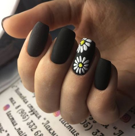 Shlack Nails, Nails 2018, Sunflower Nails, Black Nail Art, Purple Nail, Black Nail Designs, Simple Nail Art Designs, Blue Nail, Black Nail