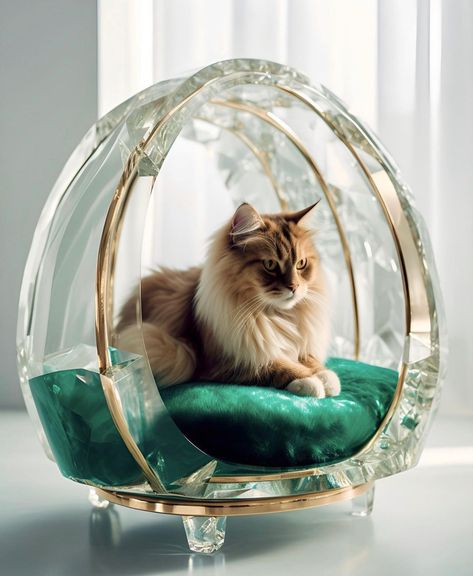 Cat House Diy, Cute Furniture, Cat Call, Luxury Cat, Beautiful Art Pictures, Vintage Interiors, Cat Furniture, Pet Furniture, Pet Bed