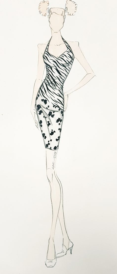 Zebra Fashion Illustration, Zebra Print Fashion Illustration, Dress Illustration Design, Bride Fashion Illustration, Fashion Illustration Portfolio, Fashion Figure, Silhouette Drawing, Dress Illustration, Bride Fashion