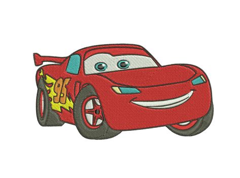 Lightning Mcqueen Disney Cars Embroidery Design Cars Embroidery Design Disney, Disney Embroidery Designs Hand, Car Embroidery Designs, Mcqueen Embroidery, Disney Applique Designs, Cars Embroidery, Car Embroidery, Disney Applique, Flash Mcqueen