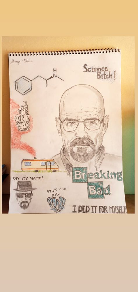 Walter White Drawing Cartoon, Walter White Painting, Breaking Bad Painting Easy, Breaking Bad Doodle, Breaking Bad Drawing Easy, Breaking Bad Drawings, Breaking Bad Dibujo, Walter White Sketch, Breaking Bad Sketch