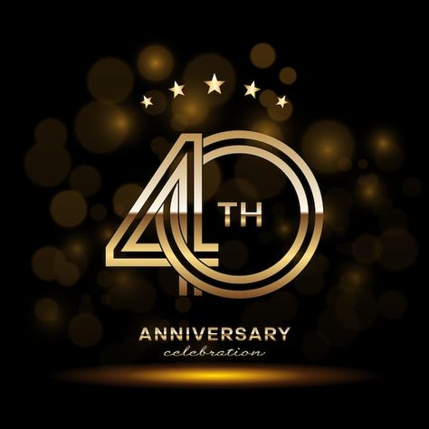 40th anniversary logo with gold color an... | Premium Vector #Freepik #vector #40th #year #anniversary-logo #golden-anniversary 40 Years Anniversary Logo, Anniversary Logos, Luxe Logo, 40 Year Anniversary, Anniversary Logo, Logo Number, Golden Anniversary, Vector Template, 40th Anniversary