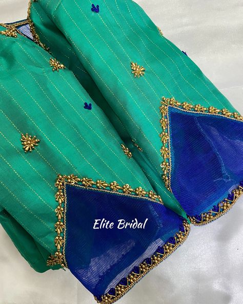 Hand Net Aari Work Blouse, Net Aari Work Blouse Designs Full Hand, Full Hands Blouse Designs, Hands Blouse Designs, Net Aari Work Blouse, Net Work Blouse, Aari Work Blouse Designs, Work Blouse Designs, Net Blouse