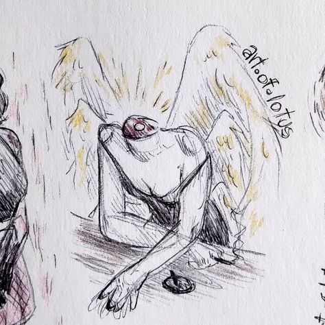 Sketch of a (headless) angel made with ink/ballpoint pen and colored pencils :) (Also I have literally no idea what I should put in this description💀💀 h e l p) . #sketch #art #drawing #angel #sketchdump #sketchbook #headless #traditionalart Headless Drawing, Ballpoint Pen Art Sketches, Headless Angel, Drawing Angel, Neko Boy, Ballpoint Pen Art, Pen Sketch, Sketch Art, Pen Art