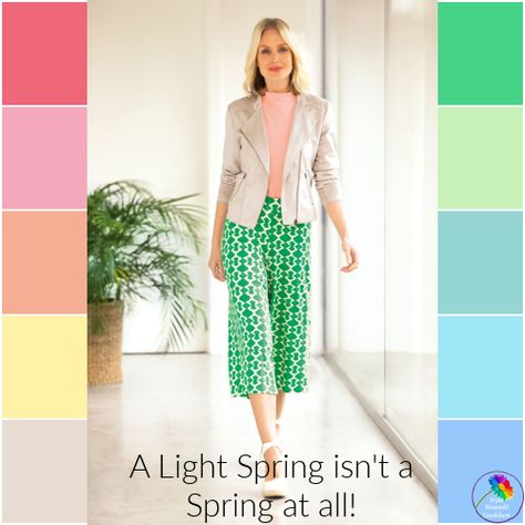 Spring Colour Palette Fashion, Light Spring Style Outfit Ideas, Light Spring Accessories, Light Spring Color Palette Outfits Fall, Which Spring Am I, Light Spring Color Palette Outfits Street Styles, Spring Light Warm Outfit, Light Spring Style, Muted Bright Color Palette