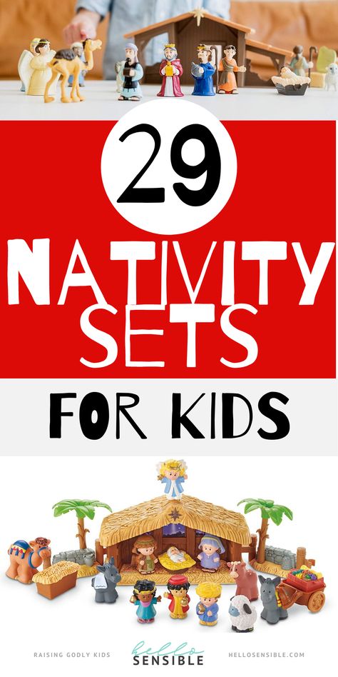 Kids Nativity Set, Biblical Christmas, Wooden Nativity Sets, Christmas Scripture, Diy Nativity, Fun Christmas Activities, Inexpensive Christmas Gifts, Christ Centered Christmas, Christmas Nativity Set