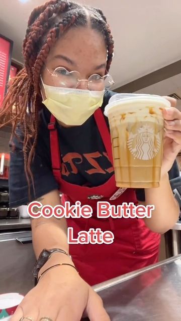 Cookie Butter Drinks, Cookie Butter Latte Starbucks, Cookie Butter Starbucks Drink, Cookie Butter Latte, Starbucks Cookies, Starbucks Barista, Dark Caramel, Cold Foam, Starbucks Lovers