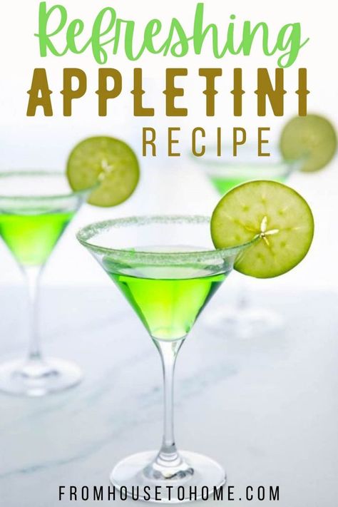 Sour Apple Martini, Appletini Recipe, Apple Martini Recipe, Green Apple Vodka, Sour Apple Pucker, Apple Syrup, Apple Schnapps, Apple Pucker, Spring Birthday Party