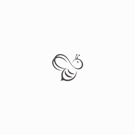 Small Cartoon Bee Tattoo, Simple Bumble Bee Drawing, Bee Yourself Tattoo, Bee Tattoo Cartoon, Cute Bee Tattoo Ideas, Abstract Bee Tattoo, Bumble Tattoo, Tiny Bee Tattoo Simple, Bumble Bee Tattoo Cute