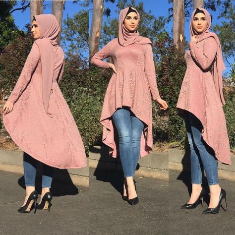 30 Modern Ways to Wear Hijab - Hijab Fashion Ideas Hijab With Jeans, Ways To Wear Hijab, Muslim Women Fashion, Muslim Fashion Hijab, Kurti Designs Party Wear, Muslim Fashion Dress, Muslim Outfits, Muslim Fashion Outfits, Muslimah Fashion Outfits