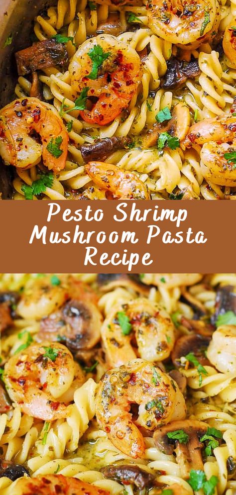 Pesto Shrimp Mushroom Pasta Recipe Introduction Pesto Shrimp Mushroom Pasta is a delightful dish that combines the flavors of succulent shrimp, earthy mushrooms, and the vibrant essence of pesto sauce. This pasta recipe is not only easy to prepare but also bursting with rich and savory flavors. Whether you’re cooking for a special occasion or […] The post Pesto Shrimp Mushroom Pasta Recipe appeared first on Cheff Recipes. Shrimp Mushroom Pasta, Recipes Using Flour, Shrimp Mushroom, Shrimp Stuffed Mushrooms, Shrimp Pesto Pasta, Cajun Shrimp Recipes, Creamy Pesto Sauce, Pesto Shrimp, Mushroom Recipes Pasta