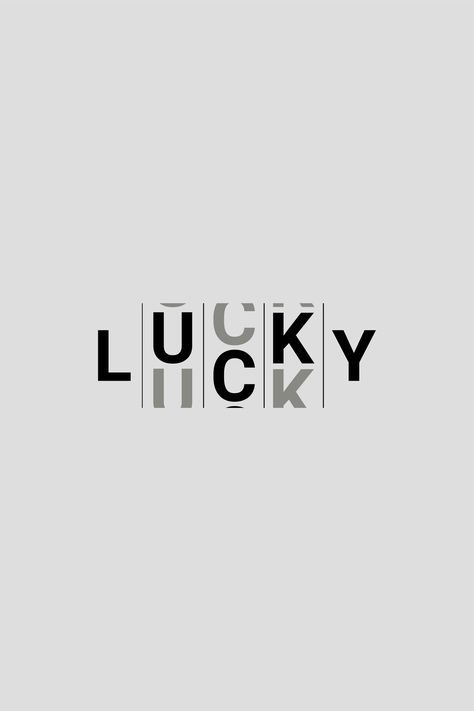 Lucky Graphic Design, Lucky Draw Design, Lucky Typography, Lucky Pictures, Money Typography, Lucky Picture, Lucky Logo, Im Lucky, Nutty Professor