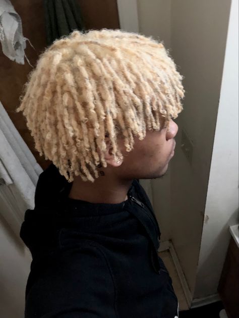 Platinum Blonde Hair Black Man, Platinum Locs Men, White Dreadlocks Black Man, Platinum Blonde Locs Men, Blond Locs Men, Blond Dreads Men, White Dreads Men, Honey Blonde Locs Men, Dreads Reference