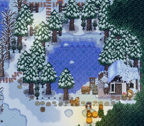 Stardew Valley Town, Stardew Valley Winter, Phone Customization, Town Building, Grass Field, Farm Buildings, Stardew Valley, Winter Aesthetic, Rustic Country