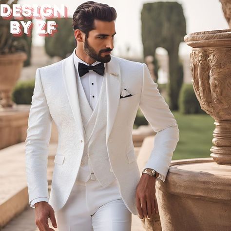 All White Prom Suit, White Wedding Suits For Men, White Prom Suit, Trending Suits, Best Wedding Suits For Men, White Tuxedo Wedding, Mens White Suit, Suit For Men Wedding, Best Wedding Suits