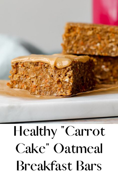 Carrot Breakfast Bars, Carrot Cake Oatmeal Breakfast Bars, Carrot Cake Breakfast Bars, Carrot Egg Breakfast Bake, Carrot Cake Oatmeal Bars, Healthy Carrot Cake Bars, Oatmeal Carrot Breakfast Cake, Gluten Free Breakfast Cake, Vegan Breakfast Cake