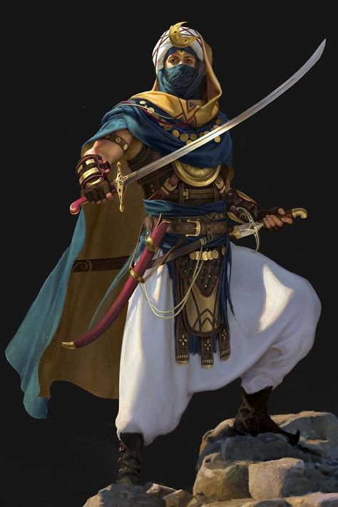 Persian Character Art, Historical Character Design, Sumerian Warrior, Arab Character, Egyptian Warrior, Persian Warrior, الفن الرقمي, Heroic Fantasy, Fantasy Armor