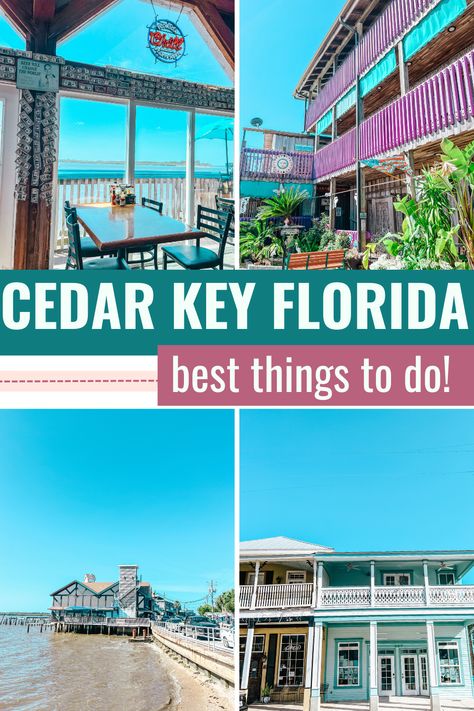 Cedar Key, Florida, is a little slice of authentic Florida that can be hard to come by these days. This small Florida fishing town is super charming. If you want a laid back Florida vacation, then you'll love Cedar Key. Cedar Key is known for kayaking, fishing, fresh seafood, and living a slow simple life. 

Cedar Key Florida things to do | Best things to do Cedar Key Florida | Kayaking Cedar Key Florida | Fishing Cedar Key Florida | Family Friendly Florida vacations | Best Florida small towns Cedar Key Fl, Cedar Key Florida, Spring Hill Florida, Cedar Key, Florida Getaway, Beach Things, Usa Roadtrip, Florida Restaurants, Family Destinations