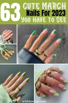 Visit Website Nail Ideas 2023 Simple, March Nails 2023, Spring Nail Designs 2023, Cute March Nails, March Nail Designs, March Nails Ideas, Saint Patrick Nail, Nails Ideas 2023, March Nail