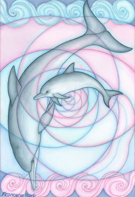 Bee Mandala, Angelic Reiki, Water Spirits, Baby Dolphin, Be More Present, Baby Dolphins, Colourful Life, Healing Art, Nature Spirits