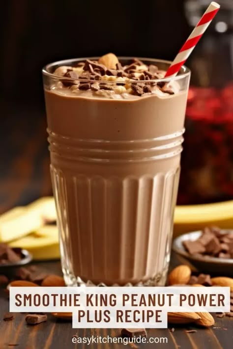 Smoothie King Recipes Copycat Peanut Power Plus, Copycat Smoothie King, Smoothie King Recipes Copycat Hulk, Peanut Power Plus Smoothie King Recipe, Beast Blender Smoothie Recipes, Planet Smoothie Copycat Recipes, Smoothie King Peanut Power Plus Recipe, Smoothie King Recipes Copycat, Smoothie King Recipes