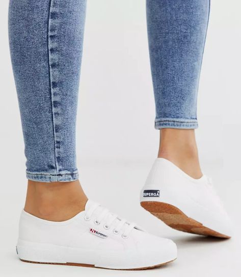 Superga White Sneakers, Europe Travel Outfits Summer, Superga Cotu, White Canvas Sneakers, Best White Sneakers, White Slip On Sneakers, Women Slip On Sneakers, Stylish Outfits For Women Over 50, Superga Sneakers