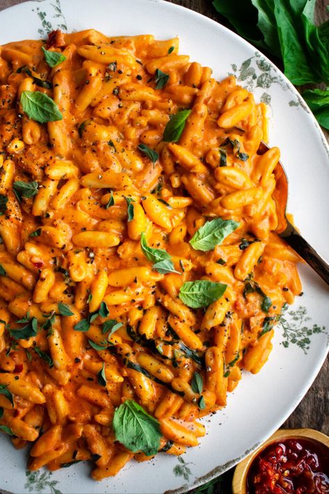 Cavatelli Recipe, Spicy Bowl, Cavatelli Pasta, The Original Dish, Calabrian Chili, Recipes Appetizers And Snacks, Cooked Breakfast, Vegetable Salad, Chili Recipes