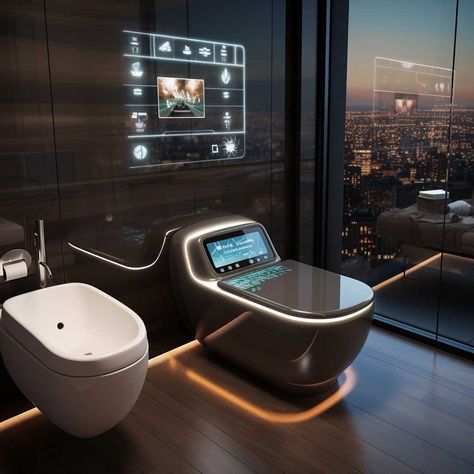 3+ Contemporary Toilet Design Trends Transforming Modern Bathrooms • 333+ Images • [ArtFacade] Smart Toilet Design, Master Toilet Design Modern, Luxury Toilet Design Modern, Futuristic Toilet, Contemporary Toilet Design, Luxury Toilet Design, Unusual Toilets, Toilet Design Modern, Bathroom Technology