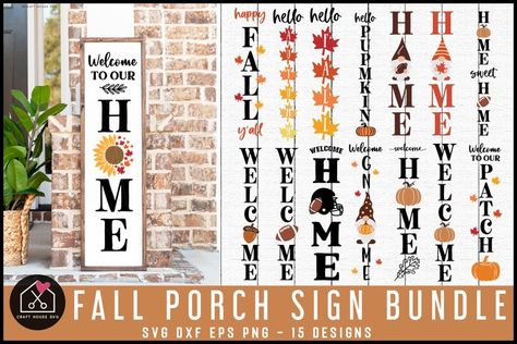 Porch Sign Svg, Porch Pumpkins, Printable Inspirational Quotes, Autumn Svg, E Craft, Brand Symbols, Front Porch Signs, Pumpkin Svg, Craft House