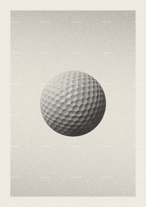 Golf Ball poster featuring a vintage design style. The high-quality print showcases a beautiful illustration of a golf ball, over a grunge background. Perfect for any golf fan looking to add some flair to their living space. Vintage Golf Poster, Vintage Golf Aesthetic, Golf Graphic Design, Golf Ball Wall, Golf Ball Art, Golf Bedroom, Golf Display, Golf Gift Ideas, Star Wars Wall Decor