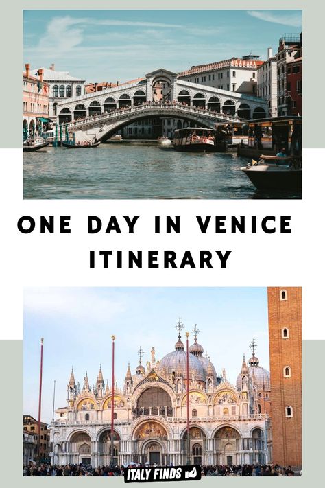 I’ve crafted this one day in Venice itinerary to include the very best of Venice. We’ll cover must-see spots like St. Mark’s Basilica and the Doge’s Palace, Venice In One Day, Venice Guide, Venice Itinerary, St Mark's Basilica, Venice Travel Guide, Visit Venice, Rialto Bridge, Venice Italy Travel, Venice Travel