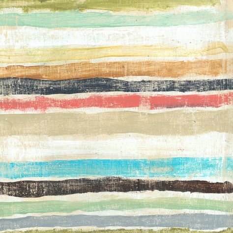 Stripes* Striped Artwork, Stripe Art, Sugarboo Designs, Striped Art, Small Art Prints, Vintage Art Prints, Vintage Canvas, Vibrant Art, Vertical Stripes