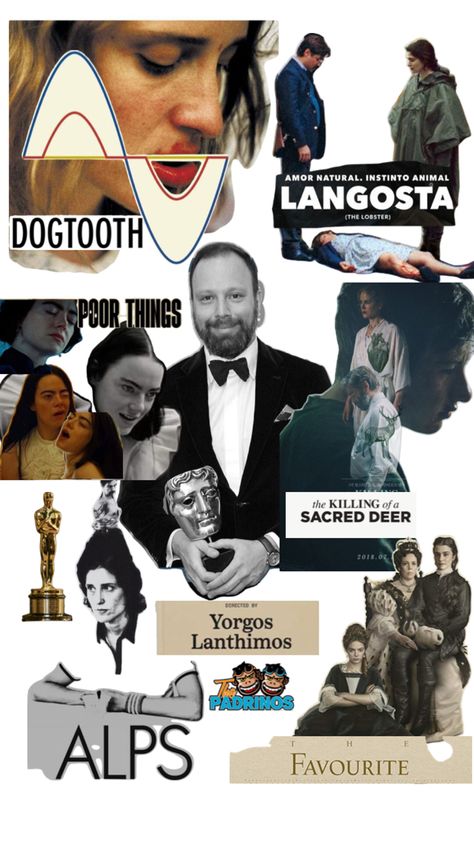 Collage Yorgos Lanthimos Top6 Movies Yorgos Lanthimos, Movie Artwork, Film Director, Collage, Film