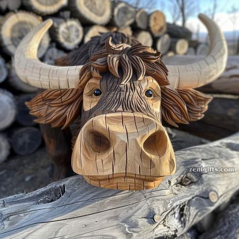 Easy Wood Carving Ideas, Hirsch Silhouette, Farmhouse Fireplace Decor, Carved Wooden Animals, Highland Cow Art, Animal Caricature, Dremel Carving, Pottery Animals, Norwegian Wood