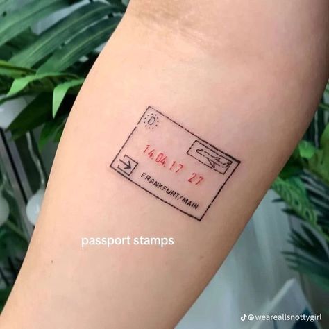 Location Pin Tattoo, London Postage Stamp Tattoo, Stamp Travel Tattoo, Small London Tattoo, London Stamp Tattoo, Location Tattoo Ideas, Prague Tattoo Ideas, Latvia Tattoo, London Inspired Tattoo