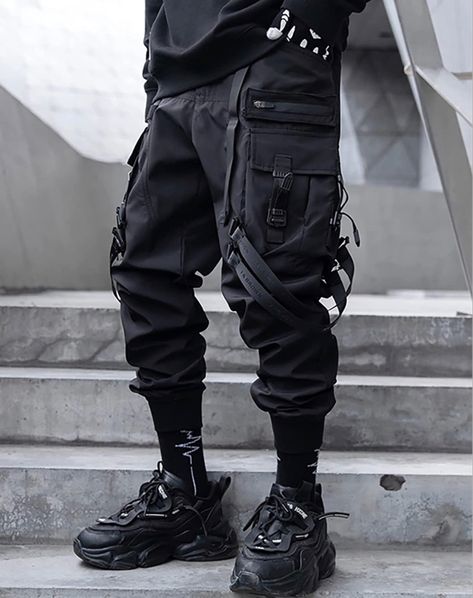 Japanese Cargo Pants, Tech Wear Aesthetic, Techwear Cargo Pants, Japanese Techwear, Underground Clothing, Techwear Pants, Clothes Reference, City Shorts, Men's Casual Style