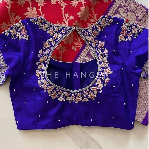 Blue Blouse Designs, Wedding Edit, Maggam Work Blouse, Blouse Designs Catalogue, Maggam Work Designs, Best Blouse Designs, Pattu Saree Blouse Designs, Latest Blouse Designs Pattern, Traditional Blouse Designs